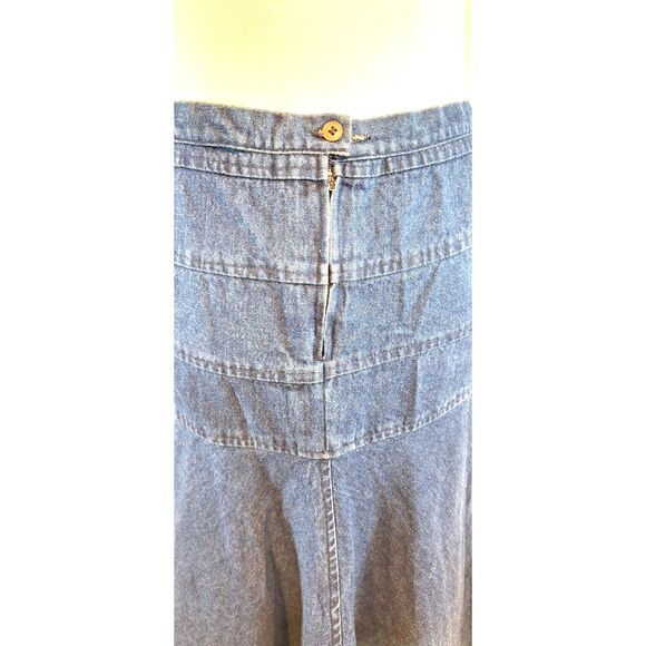 Denim Blue Trumpet Jean Skirt by Marie Leanell Made in Italy Vtg - Picture 5 of 10